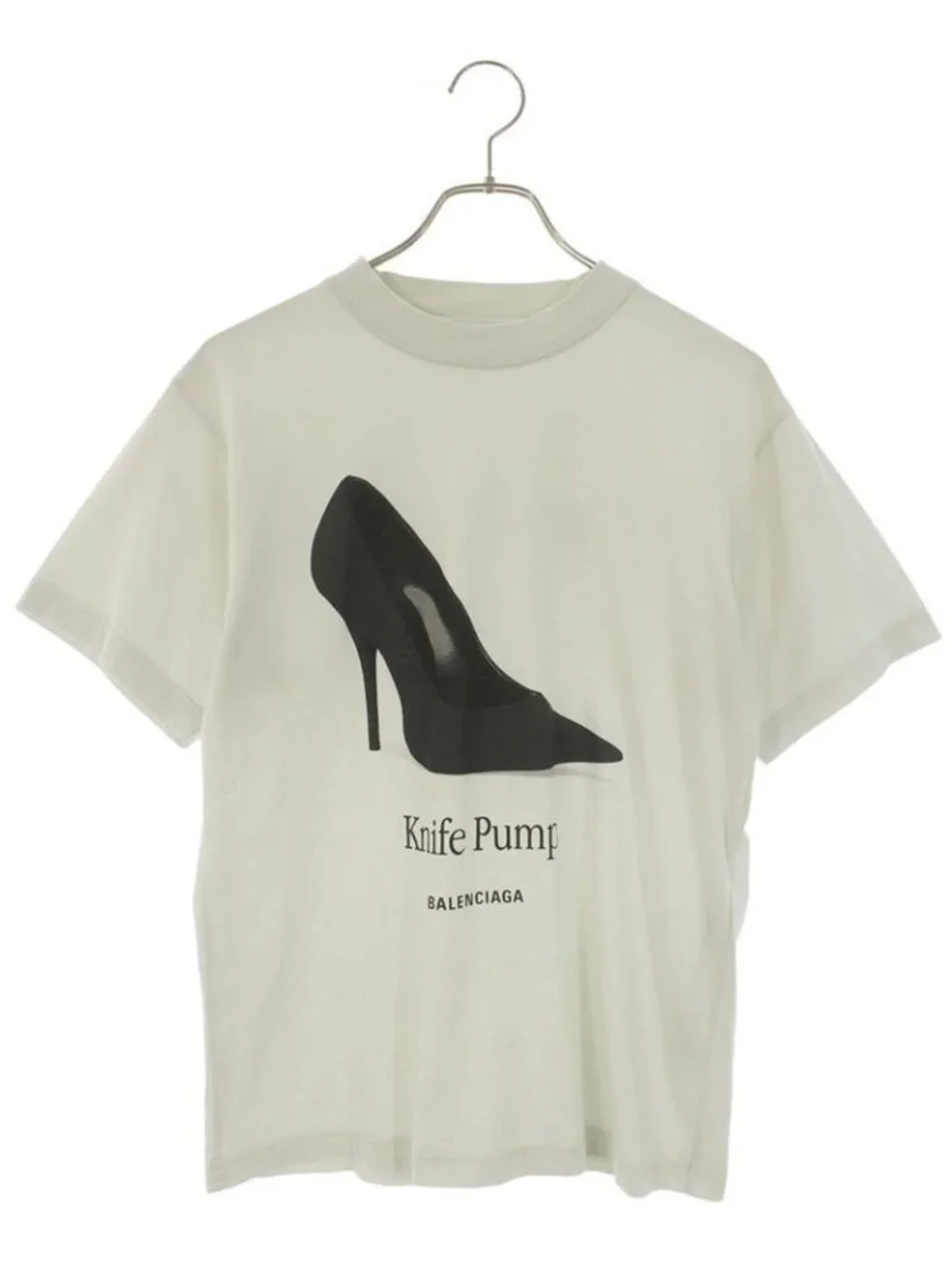 Balenciaga Knife Pump Print T-Shirt Heel